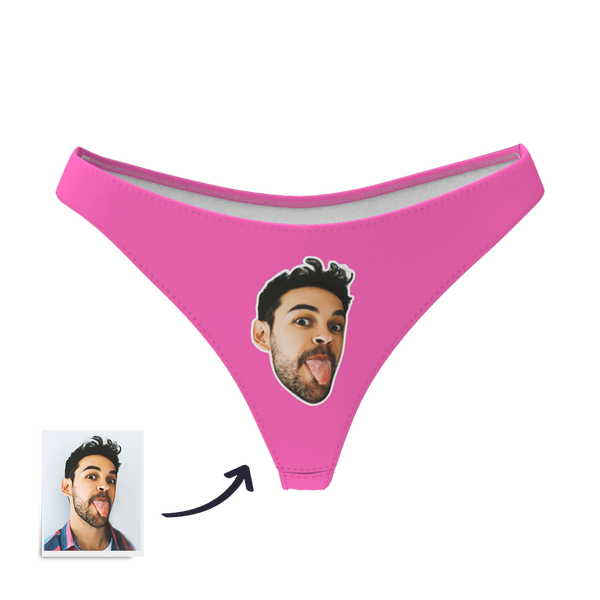 Women's Custom Face Thong - Solid Color