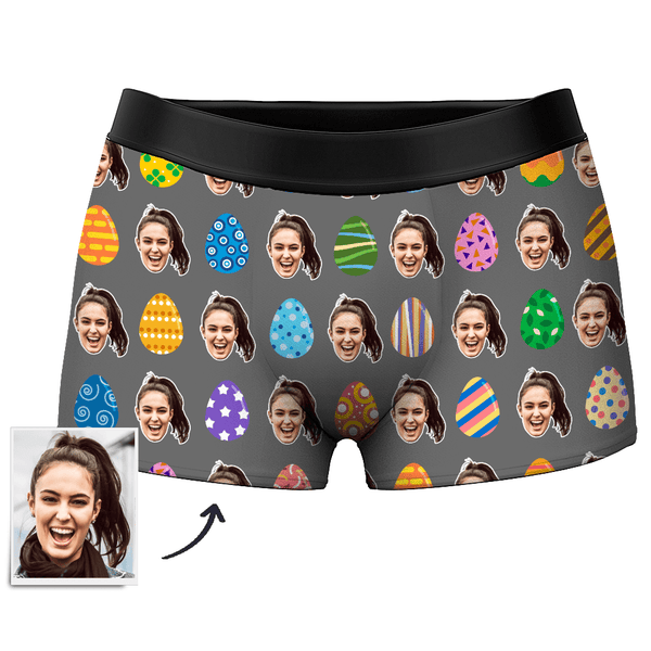 Men's Color Easter Egg Customize Face Boxer Shorts
