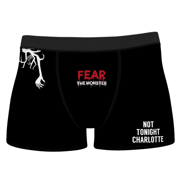 Custom Halloween Fear the Monster Boxer Shorts