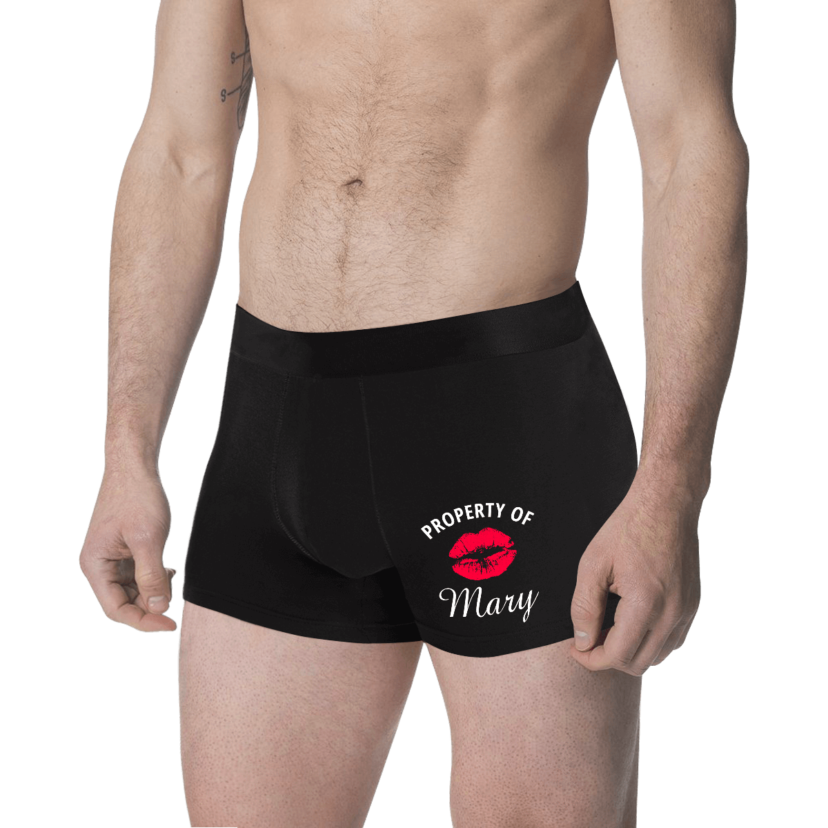 Custom Property of Yours Boxer Shorts for Boyfriend & Husband - Kiss