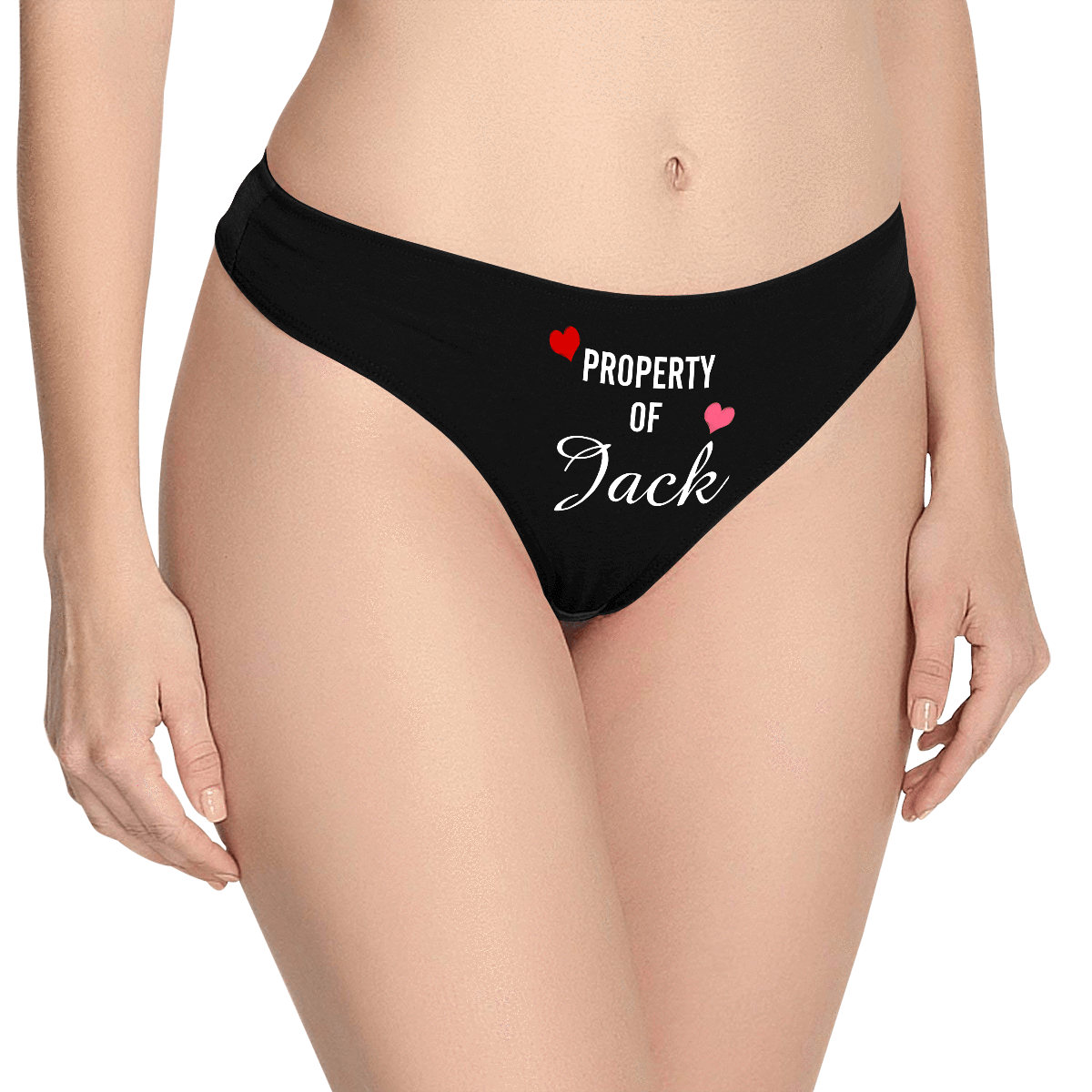 Women's Custom Property of Yours Thong for Girlfriend - Love