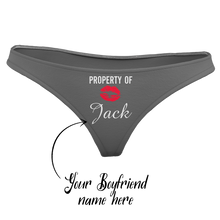 Custom Property of Yours Women's Thong for Girlfriend Gift - Kiss