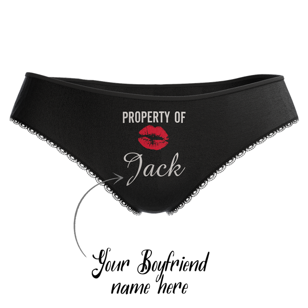 Custom Property of Yours Panties for Girlfriend & Wife -Kiss