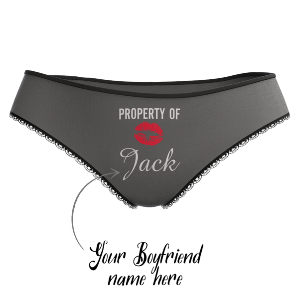 Custom Property of Yours Panties for Girlfriend & Wife -Kiss