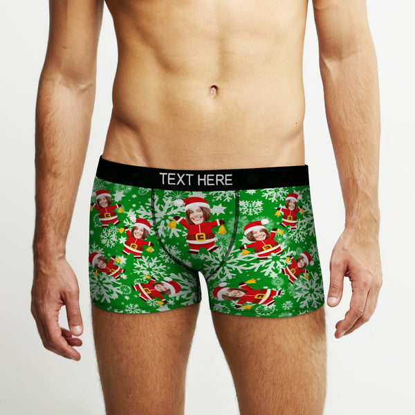Christmas Men's Boxer Briefs Custom Briefs Gift for Him Funny Christmas Boxers