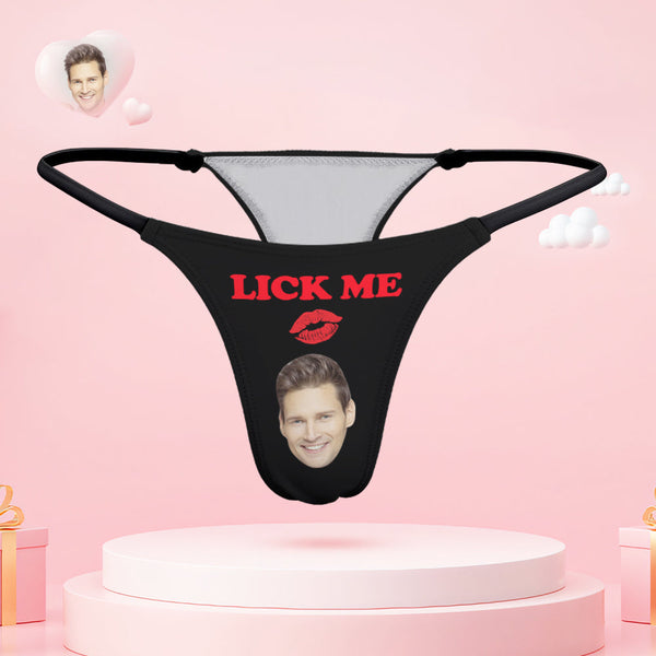 Custom Face Lick Me Couple Underwear Personalized Underwear Valentine's Day Gift
