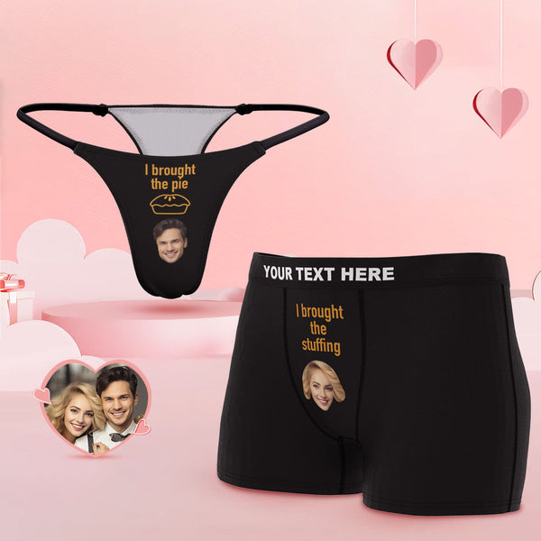 Custom Face Funny Couple Underwear Personalized Underwear Valentine's Day Gift