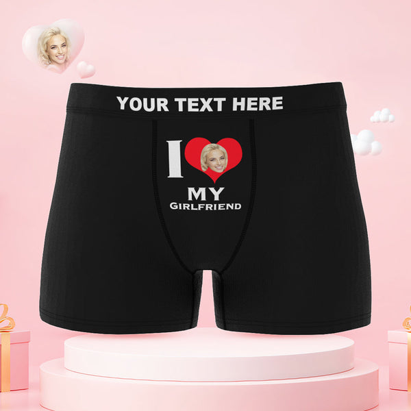 Custom Face Cute Love Couple Underwear Personalized Underwear Valentine's Day Gift