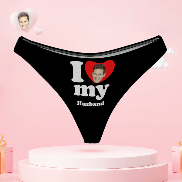 Custom Face Couple Underwear Love Heart Personalized Underwear Valentine's Day Gift