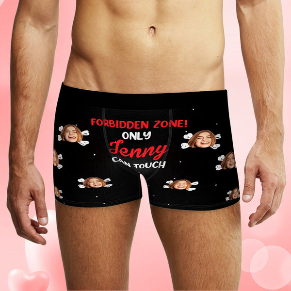 Custom Face Underwear Personalized Name Boxer Briefs and Panties Valentine's Day Gifts for Couple