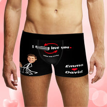 Custom Face Boxer Briefs Personalized Underwear I Love You Valentine's Day Gifts for Him