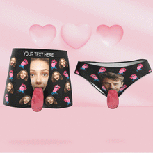 Custom Face Underwear Personalized Magnetic Tongue Underwear Sexy Lips Valentine's Day Gifts for Couple