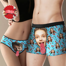 Custom Face Underwear Personalized Magnetic Tongue Underwear Cherry Valentine's Day Gifts for Couple