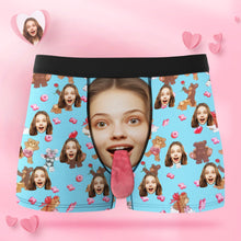 Custom Face Underwear Personalized Magnetic Tongue Underwear Love Bear Valentine's Gifts for Couple