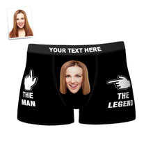 Custom Face Boxer Shorts Personalized Photo Boxer Shorts Valentine's Day Gifts - THE LEGEND