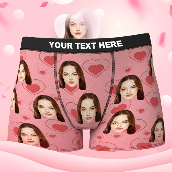 Custom Face Boxer Shorts Personalized Photo Boxer Shorts Romantic Valentine's Day Gifts