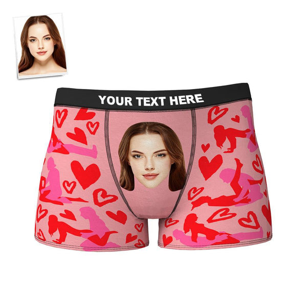 Custom Face Boxer Shorts Personalized Photo Boxer Shorts Sexy Valentine's Day Gifts for Lover