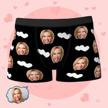Custom Face Boxers Shorts Love Hearts Personalized Men's Boxer Briefs Valentine's Day Gift