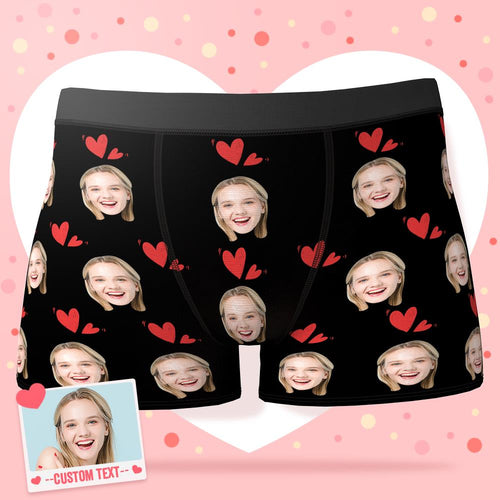 Custom Face Boxer Shorts Personalized Photo Boxer Shorts Romantic Valentine's Day Gifts for Him