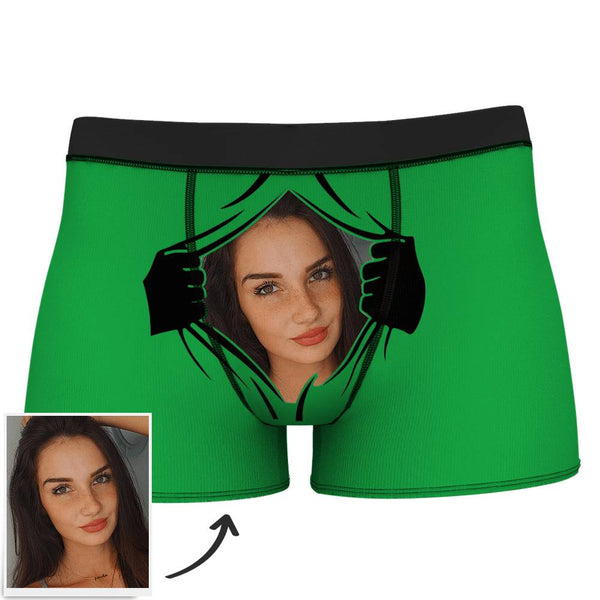 Custom Girlfriends Face with Hands Boxer Shorts