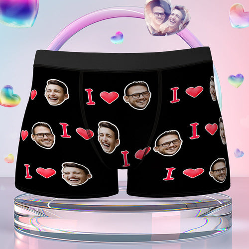 Custom I Love Your Face Boxer Briefs Personalized LGBT Gifts
