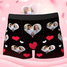 Custom Face Boxer Shorts Personalized Photo Boxer Shorts Valentine's Day Gifts - Love Heart