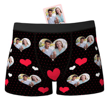 Custom Face Boxer Shorts Personalized Photo Boxer Shorts Valentine's Day Gifts - Love Heart