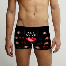 Custom Face Boxers Briefs Personalized Men's Underwear Love Heart Lips Briefs With Photo - ALL MINE - SantaSocks