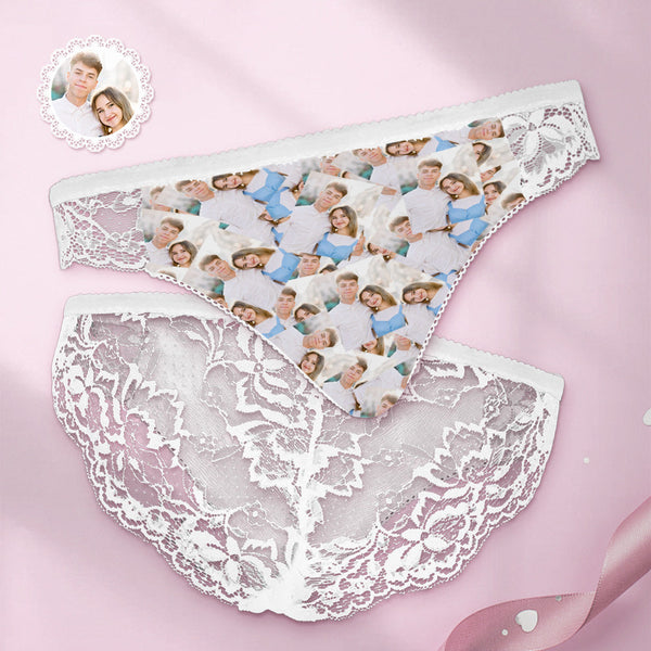 Custom Women Lace Panty Photo Collage Sexy Panties