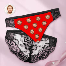 Custom Women Lace Panty Colorful Face Sexy Panties Sweet Gift