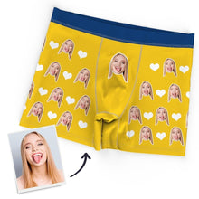 Custom Personalized Face Heart Boxer Personalised Men's Briefs Sexy Gift