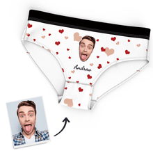 Couple Underwear Custom Women's Face And Name On Heart Panties