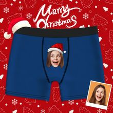 Custom Girlfriend Face Photo Boxer Shorts Christmas Gift
