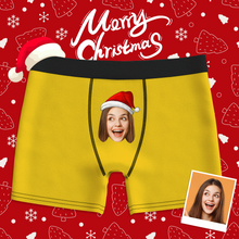 Custom Girlfriend Face Photo Boxer Shorts Christmas Gift