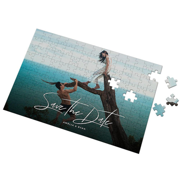 Custom Save The Date Photo Puzzle 35-500 Pieces