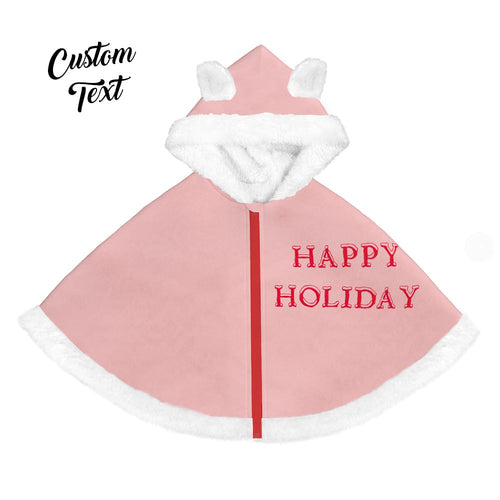 Custom Engraved Cloaks with Children Hats warm Cloaks for Gifts to Children