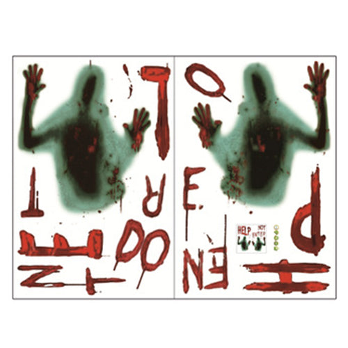 Halloween Party Supplies Decor  Holiday Decoration Wall Stickers Blood Zombie