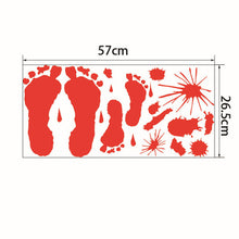 Halloween Decorations Bloody footprint Stickers Window Wall  Horror Stickers Bloody for Halloween Party Supplies Stickers Decor