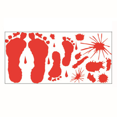 Halloween  Bloody Handprint  Footprint Stickers Horror Stickers  Party Decorations