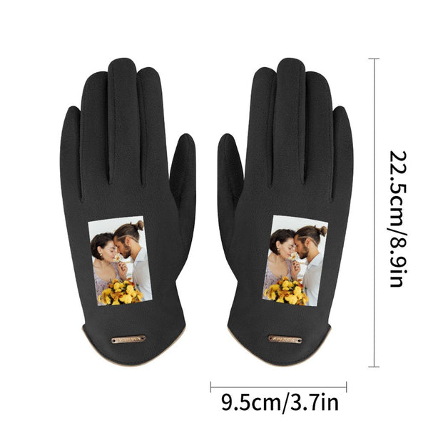 Custom Photo Gloves Suede Ladies Gloves For Women