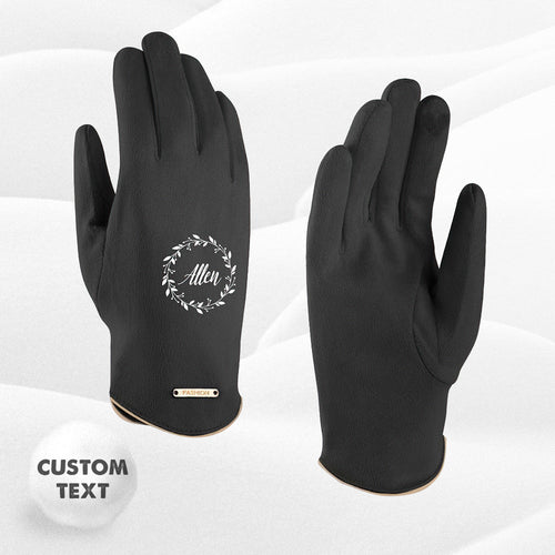 Custom Name Gloves Suede Ladies Gloves For Lover