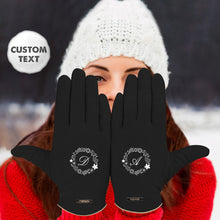 Custom Gloves Suede Ladies Gloves Personalized Letters Custom Gifts For Lovers