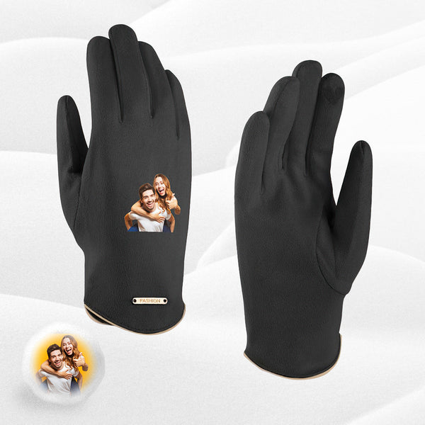 Custom Photo Gloves Suede Ladies Gloves Personalized Gifts For Lover