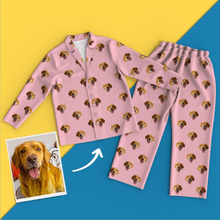 Custom Dog Face On Pajamas Shirt And Pants, Pink