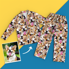 Custom Face Pajamas - Face Mash Dog - MyPhotoSocks