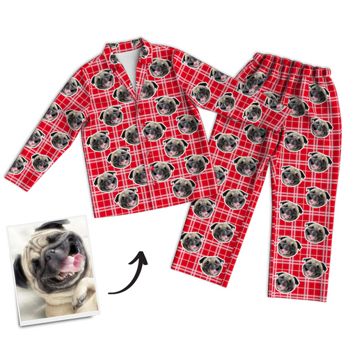 Custom Photo Long Sleeve Pajamas Sleepwear Nightwear