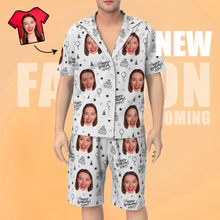 Custom Face Short Sleeve Pajamas Unique Birthday Photo Gift For Best Friend