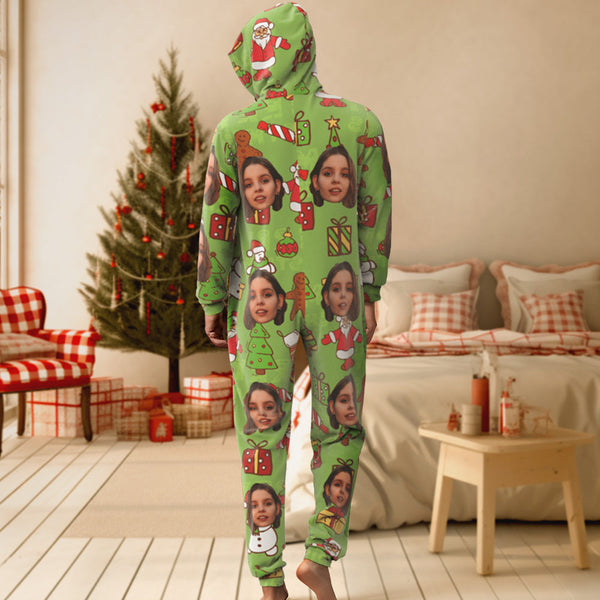 Onesies Green Christmas Pajamas One-Piece Sleepwear Family Pyjamas Christmas Gift