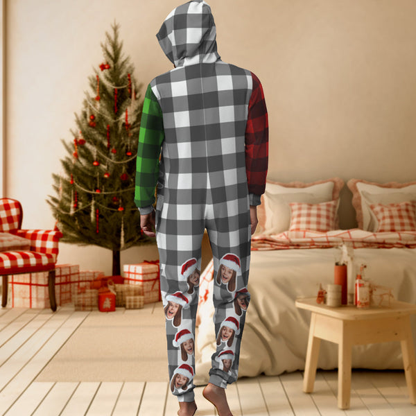 Custom Text Christmas Onesies Pajamas One-Piece Sleepwear Christmas Gift