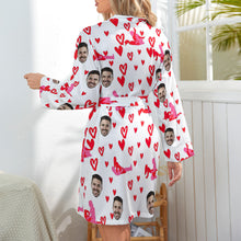 Custom Face Strawberry Long Sleeved Nightgown Sexy Gifts